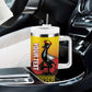 Afro Basketball Custom Uganda Tumbler With Handle Come On Silverbacks African Pattern - African Pride
