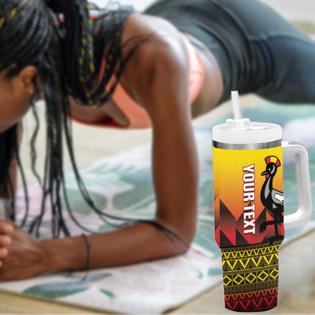 Afro Basketball Custom Uganda Tumbler With Handle Come On Silverbacks African Pattern - African Pride