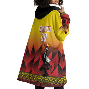 Afro Basketball Custom Uganda Wearable Blanket Hoodie Come On Silverbacks African Pattern - African Pride