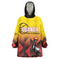 Afro Basketball Custom Uganda Wearable Blanket Hoodie Come On Silverbacks African Pattern - African Pride