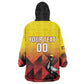 Afro Basketball Custom Uganda Wearable Blanket Hoodie Come On Silverbacks African Pattern - African Pride
