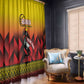 Afro Basketball Custom Uganda Window Curtain Come On Silverbacks African Pattern - African Pride