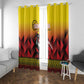 Afro Basketball Custom Uganda Window Curtain Come On Silverbacks African Pattern - African Pride