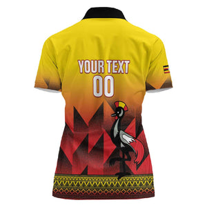 Afro Basketball Custom Uganda Women Polo Shirt Come On Silverbacks African Pattern - African Pride