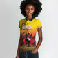Afro Basketball Custom Uganda Women Polo Shirt Come On Silverbacks African Pattern - African Pride