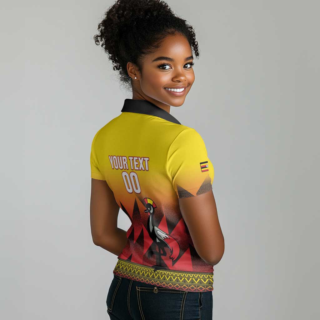Afro Basketball Custom Uganda Women Polo Shirt Come On Silverbacks African Pattern - African Pride