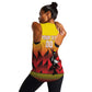 Afro Basketball Custom Uganda Women Racerback Tank Come On Silverbacks African Pattern - African Pride