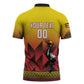 Uganda Basketball Custom Zipper Polo Shirt Come On Silverbacks African Pattern