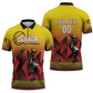 Uganda Basketball Custom Zipper Polo Shirt Come On Silverbacks African Pattern