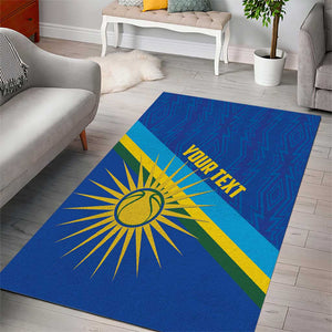 Afro Basketball Custom Rwanda Area Rug Go Champions Imigongo Folk Pattern - African Pride