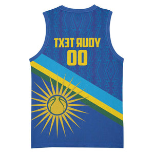 Afro Basketball Custom Rwanda Basketball Jersey Go Champions Imigongo Folk Pattern - African Pride