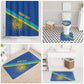 Rwanda Basketball Custom Bathroom Set Go Champions Imigongo Folk Pattern