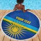 Afro Basketball Custom Rwanda Beach Blanket Go Champions Imigongo Folk Pattern - African Pride