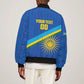 Afro Basketball Custom Rwanda Bomber Jacket Go Champions Imigongo Folk Pattern - African Pride