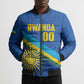 Rwanda Basketball Custom Bomber Puffer Jacket Go Champions Imigongo Folk Pattern