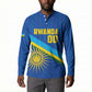 Rwanda Basketball Custom Button Sweatshirt Go Champions Imigongo Folk Pattern