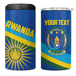 Afro Basketball Custom Rwanda 4 in 1 Can Cooler Tumbler Go Champions Imigongo Folk Pattern - African Pride
