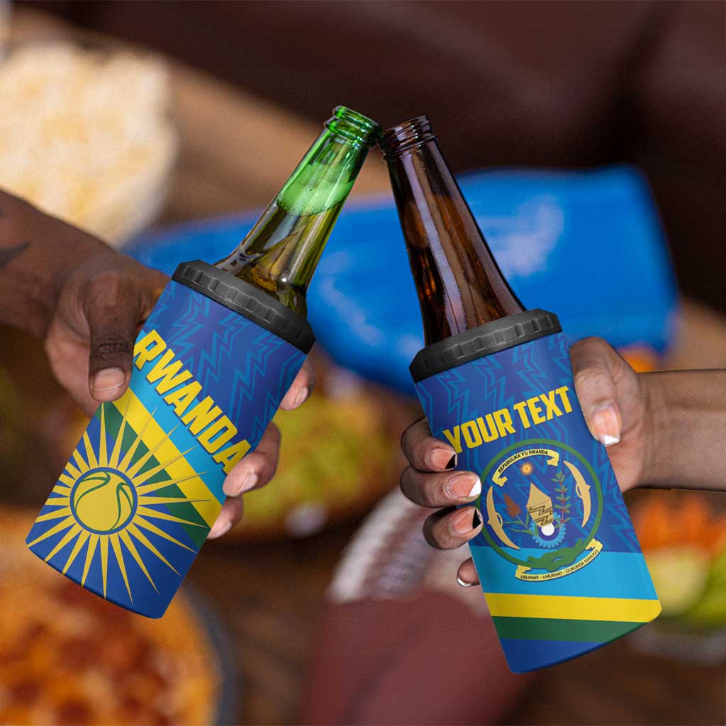 Afro Basketball Custom Rwanda 4 in 1 Can Cooler Tumbler Go Champions Imigongo Folk Pattern - African Pride