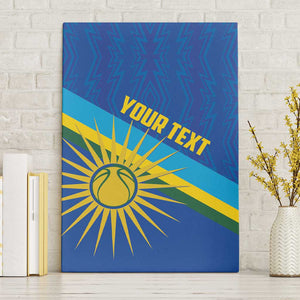 Afro Basketball Custom Rwanda Canvas Wall Art Go Champions Imigongo Folk Pattern - African Pride