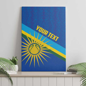 Afro Basketball Custom Rwanda Canvas Wall Art Go Champions Imigongo Folk Pattern - African Pride