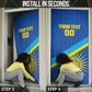 Rwanda Basketball Custom Door Cover Go Champions Imigongo Folk Pattern
