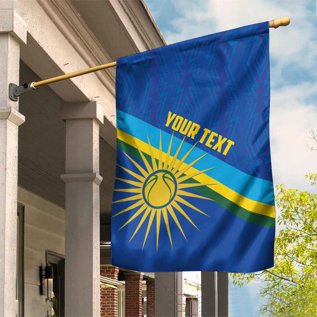 Afro Basketball Custom Rwanda Garden Flag Go Champions Imigongo Folk Pattern - African Pride