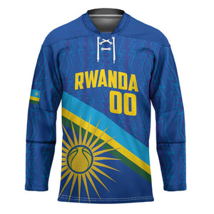 Rwanda Basketball Custom Hockey Jersey Go Champions Imigongo Folk Pattern