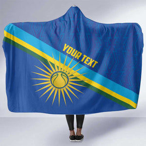 Afro Basketball Custom Rwanda Hooded Blanket Go Champions Imigongo Folk Pattern - African Pride