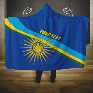 Afro Basketball Custom Rwanda Hooded Blanket Go Champions Imigongo Folk Pattern - African Pride