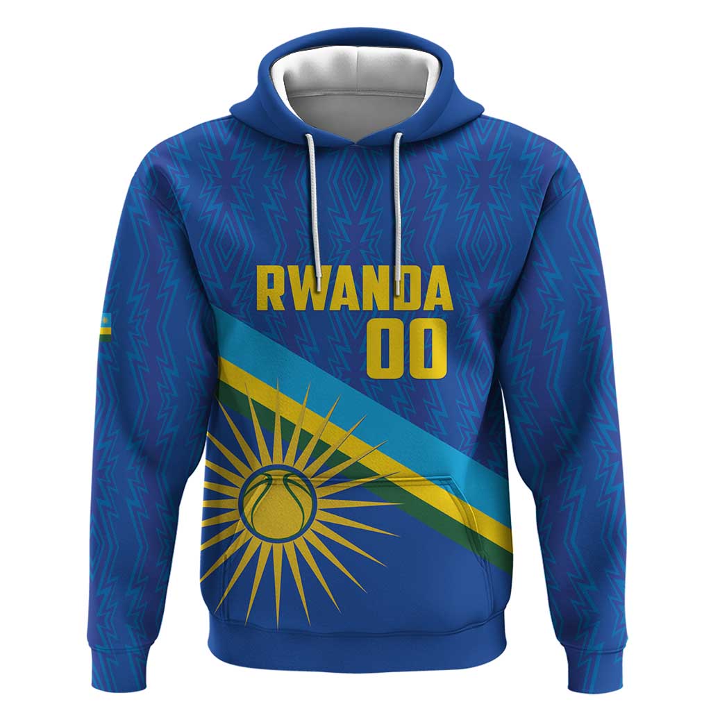 Afro Basketball Custom Rwanda Hoodie Go Champions Imigongo Folk Pattern - African Pride