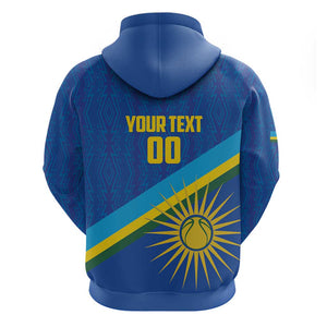 Afro Basketball Custom Rwanda Hoodie Go Champions Imigongo Folk Pattern - African Pride