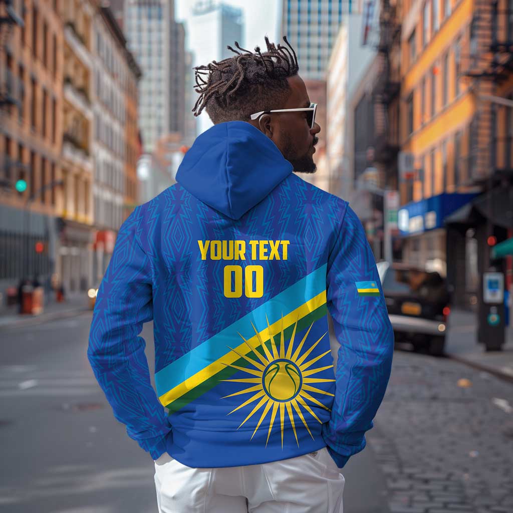 Afro Basketball Custom Rwanda Hoodie Go Champions Imigongo Folk Pattern - African Pride
