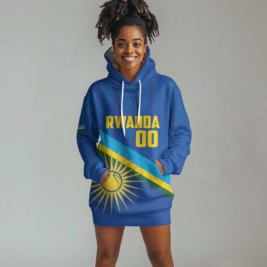 Afro Basketball Custom Rwanda Hoodie Dress Go Champions Imigongo Folk Pattern - African Pride