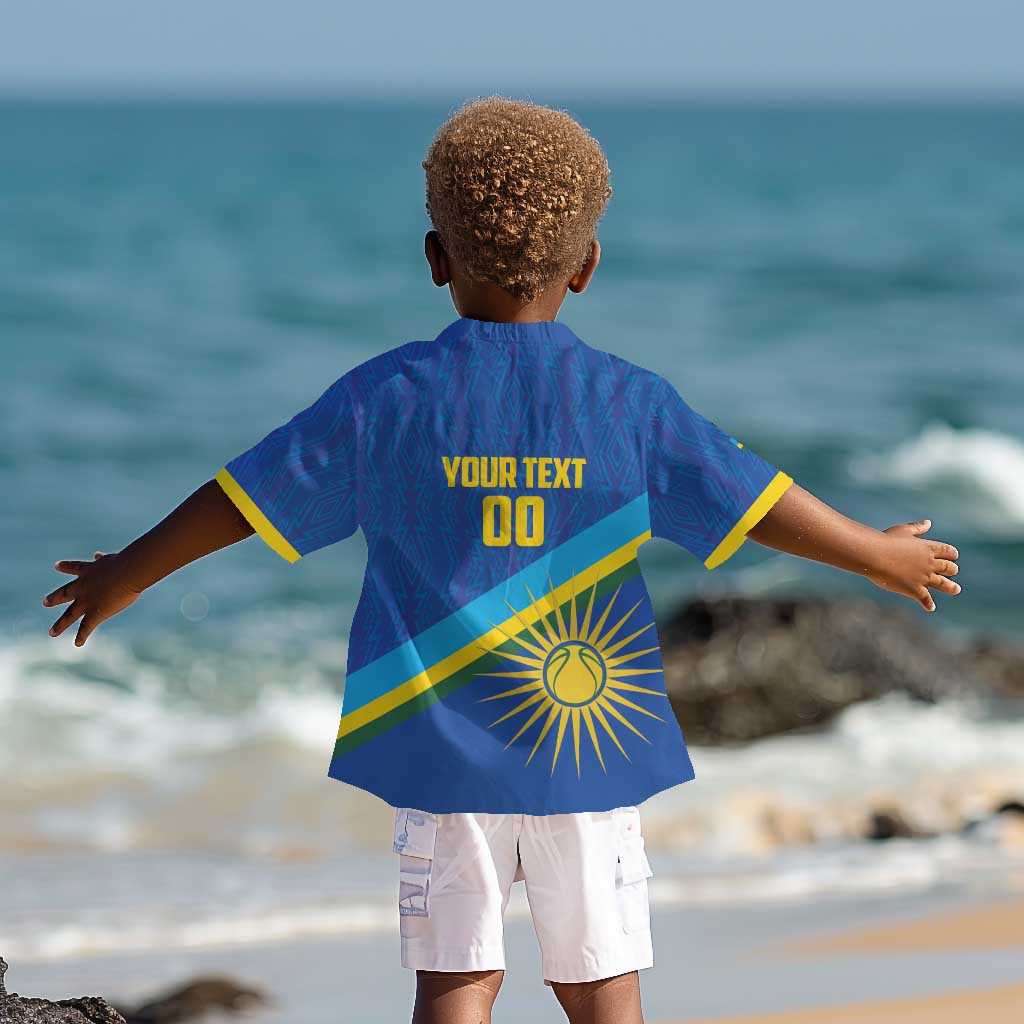 Afro Basketball Custom Rwanda Kid Hawaiian Shirt Go Champions Imigongo Folk Pattern - African Pride