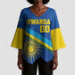 Rwanda Basketball Custom Kimono Sleeve Blouse Go Champions Imigongo Folk Pattern