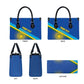Rwanda Basketball Custom Leather Bag Go Champions Imigongo Folk Pattern