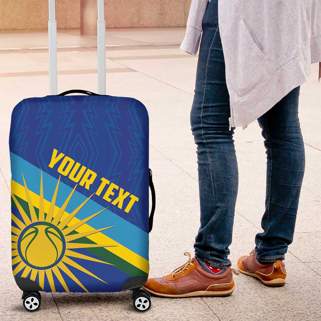 Afro Basketball Custom Rwanda Luggage Cover Go Champions Imigongo Folk Pattern - African Pride