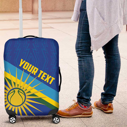 Afro Basketball Custom Rwanda Luggage Cover Go Champions Imigongo Folk Pattern - African Pride