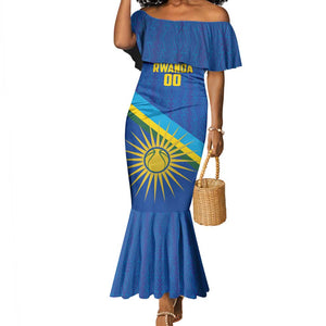 Afro Basketball Custom Rwanda Mermaid Dress Go Champions Imigongo Folk Pattern - African Pride