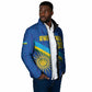 Rwanda Basketball Custom Padded Jacket Go Champions Imigongo Folk Pattern
