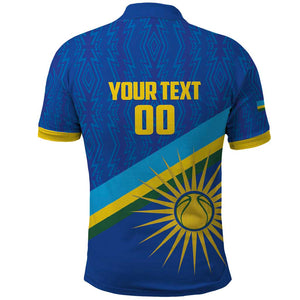 Afro Basketball Custom Rwanda Polo Shirt Go Champions Imigongo Folk Pattern - African Pride
