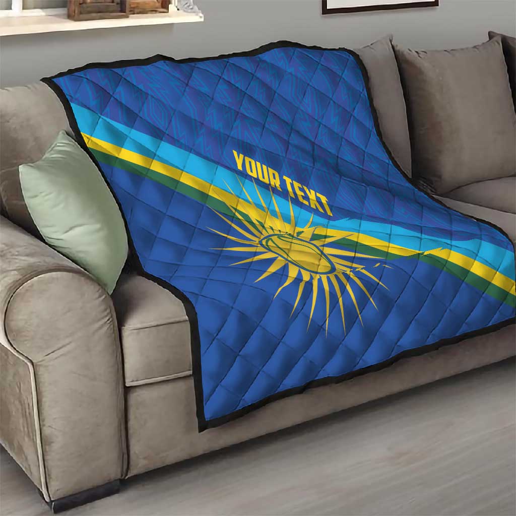 Afro Basketball Custom Rwanda Quilt Go Champions Imigongo Folk Pattern - African Pride