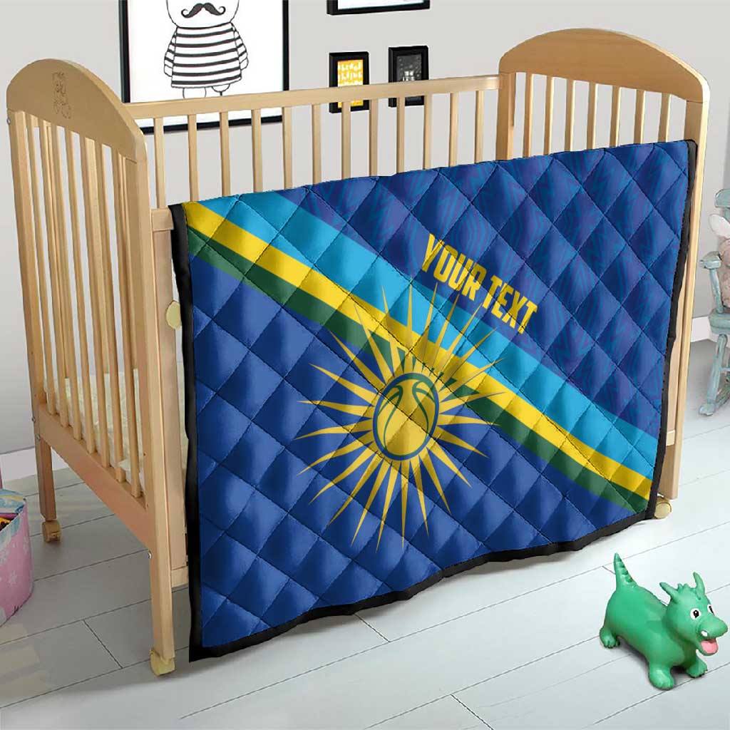 Afro Basketball Custom Rwanda Quilt Go Champions Imigongo Folk Pattern - African Pride