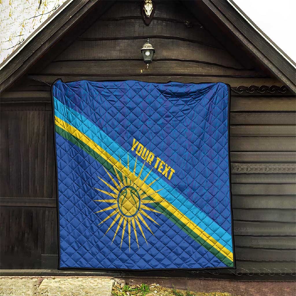 Afro Basketball Custom Rwanda Quilt Go Champions Imigongo Folk Pattern - African Pride