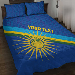 Afro Basketball Custom Rwanda Quilt Bed Set Go Champions Imigongo Folk Pattern - African Pride