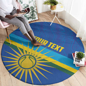 Afro Basketball Custom Rwanda Round Carpet Go Champions Imigongo Folk Pattern - African Pride