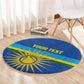 Afro Basketball Custom Rwanda Round Carpet Go Champions Imigongo Folk Pattern - African Pride