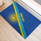 Afro Basketball Custom Rwanda Rubber Doormat Go Champions Imigongo Folk Pattern - African Pride