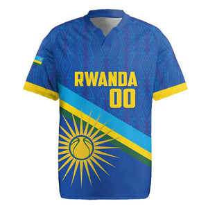 Afro Basketball Custom Rwanda Rugby Jersey Go Champions Imigongo Folk Pattern - African Pride