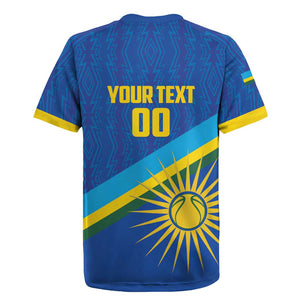 Afro Basketball Custom Rwanda Rugby Jersey Go Champions Imigongo Folk Pattern - African Pride